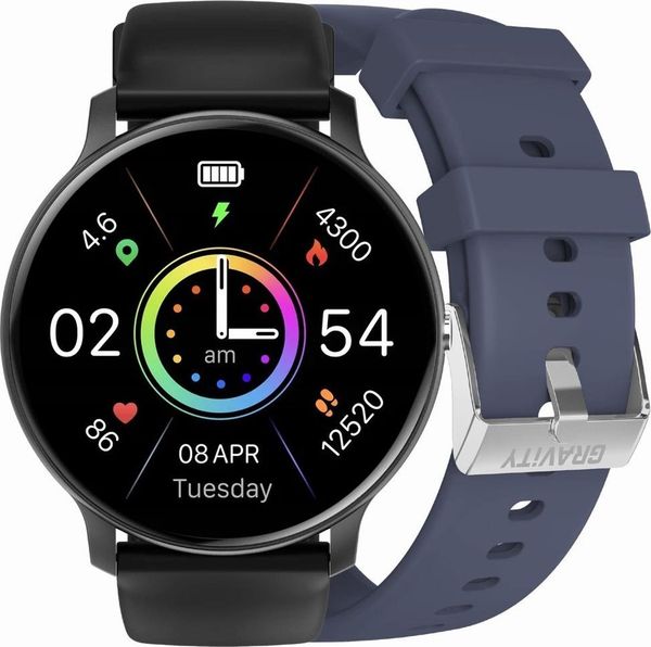 Smartwatch Gravity Zegarek SMARTWATCH - GT1-1 PRO BK/BK/BU. Zegarki smartwatch Gravity, bez wzorów. Za 179.90 zł.