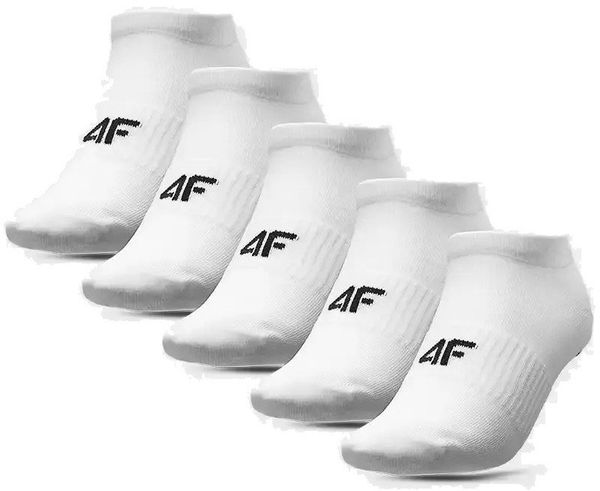 Skarpety 4F Męskie Krótkie 5-Pak Białe Sportowe M. Białe skarpety męskie 4F, bez wzorów. Za 45.00 zł.