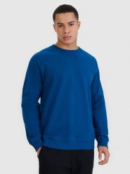 4F Bluza dresowa nierozpinana bez kaptura męska - niebieska XXL. Niebieskie bluzy sportowe męskie 4F, m, bez wzorów, z bawełny, bez kaptura. W wyprzedaży za 79.99 zł.