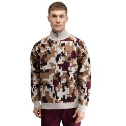 Męski sweter golfowy Siroko Fade Sand. Brązowe swetry męskie SIROKO, m, bez wzorów, z materiału, sportowe, bez kołnierzyka, bez ramiączek. Za 297.00 zł.