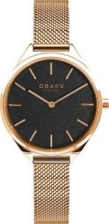 Zegarek OBAKU Zegarek damski Obaku Denmark V257LHVNMV różowe złoto. Czerwone zegarki damskie OBAKU, złote. Za 531.00 zł.