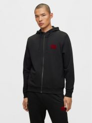 Hugo Bluza Daple_V 50501016 Czarny Regular Fit. Czarne bluzy męskie Hugo, m, bez wzorów, z bawełny, bez ramiączek, bez kaptura. Za 599.99 zł.