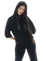 Bluza lekki z kaptur na co dzień na siłownię. Czarne bluzy damskie LEONE 1947 APPAREL, s, bez wzorów, bez ramiączek, bez kaptura. Za 328.38 zł.