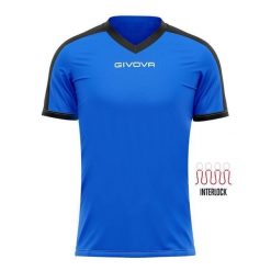 Koszulka piłkarska dla dorosłych Givova Revolution Interlock. Czarne bluzki damskie Givova, xl, bez wzorów, z poliesteru, sportowe, bez kołnierzyka, bez ramiączek. Za 32.50 zł.