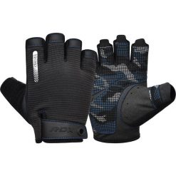 Rękawiczki gimnastyczne T2 - Half Finger - Niebieski - S. Niebieskie rękawiczki męskie RDX SPORTS, bez wzorów, z bawełny. Za 317.85 zł.