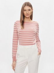 Tommy Hilfiger Sweter WW0WW40099 Różowy Regular Fit. Czerwone swetry nierozpinane damskie Tommy Hilfiger, l, bez wzorów, z syntetyku, bez kołnierzyka, bez ramiączek. Za 299.99 zł.
