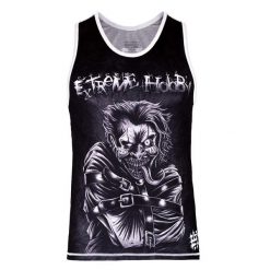 Koszulka sportowa bez rękawów męska Tank top EXTREME HOBBY PSYCHO CLOWN. Czarne koszulki sportowe męskie EXTREME HOBBY, m, bez wzorów, z elastanu, bez ramiączek, na fitness i siłownię. Za 139.00 zł.