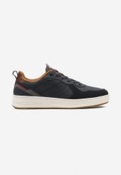 Granatowo-Brązowe Buty Sportowe Sneakersy z Perforacją z Boku Baxlita. Niebieskie buty sportowe męskie Born2be, bez wzorów, bez zapięcia. Za 139.99 zł.