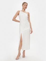 YAS Sukienka koktajlowa Izzie 26032133 Biały Regular Fit. Białe sukienki damskie YAS, l, bez wzorów, z wiskozy, wizytowe, bez kołnierzyka, bez ramiączek. Za 359.99 zł.