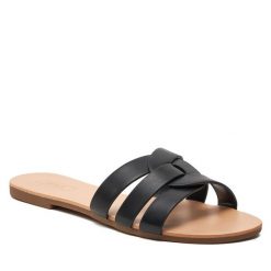 Klapki ONLY Shoes. Czarne klapki damskie ONLY Shoes, bez wzorów, bez obcasa, bez zapięcia. Za 129.99 zł.
