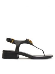 MICHAEL Michael Kors Sandały Mckenzie 40T6MZFS1L Czarny. Czarne sandały damskie MICHAEL Michael Kors, bez wzorów, ze skóry, bez obcasa, na płaskiej podeszwie, bez zapięcia. Za 719.99 zł.