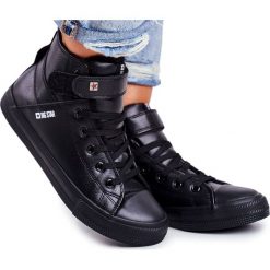 Trampki Damskie Big Star Ocieplane Czarne V274542FW. Czarne trampki i tenisówki damskie bez wzorów, bez zapięcia. Za 237.59 zł.