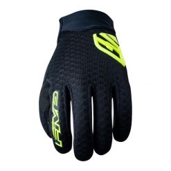 Rękawiczki XR-AIR - CZARNE/FLUO-ŻÓŁTE - XS/7. Czarne rękawiczki damskie FIVE GLOVES, bez wzorów, z tkaniny. Za 95.00 zł.