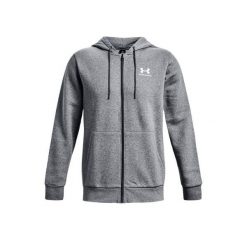 Bluza z kapturem z pełnym zamkiem błyskawicznym Under Armour Essential Fleece. Białe bluzy męskie Under Armour, m, bez wzorów, z bawełny, sportowe, bez ramiączek, z kapturem. Za 312.85 zł.