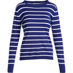 Ciemnoniebieski Sweter Meghan. Swetry nierozpinane damskie Born2be, na zimę, m, bez wzorów, klasyczne, bez kołnierzyka, bez ramiączek. Za 69.99 zł.