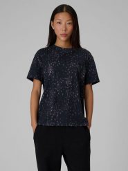 4F T-shirt relaxed z nadrukiem damski - szary S. Szare t-shirty damskie 4F, m, bez wzorów, z bawełny, klasyczne, bez kołnierzyka, bez ramiączek. Za 89.99 zł.