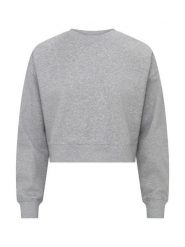 Clique Miami Cropped krótki sweter z bawełny z recyklingu – Szary melanż. Szare swetry nierozpinane damskie CLIQUE, xs, bez wzorów, z bawełny, bez kołnierzyka, bez ramiączek. Za 158.05 zł.