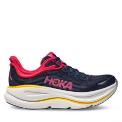 Buty do biegania Hoka. Niebieskie obuwie sportowe damskie HOKA, bez wzorów, bez zapięcia, do biegania. Za 499.99 zł.