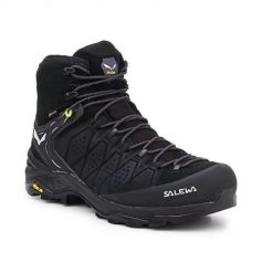 Buty trekkingowe męskie Salewa MS Alp Trainer 2 Mid Gtx. Czarne buty zimowe męskie Salewa, bez wzorów, z gumy, za kostkę, bez obcasa, bez zapięcia. Za 879.99 zł.