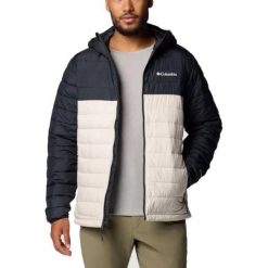 Kurtka COLUMBIA POWDER LITE II HOODED JAC Beżowy. Brązowe kurtki męskie Columbia, bez wzorów, z syntetyku, sportowe, bez kaptura. Za 660.36 zł.