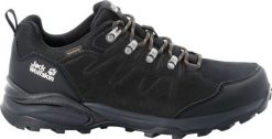 Buty trekkingowe męskie Jack Wolfskin Refugio Texapore Low czarne r. 44 1/2. Czarne trekkingi męskie Jack Wolfskin, bez zapięcia. Za 365.40 zł.