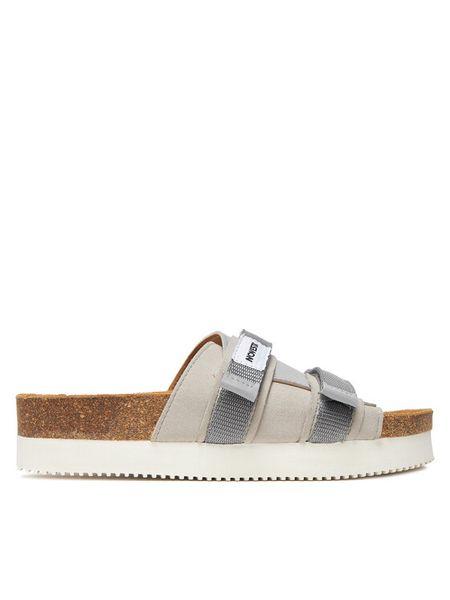 Novesta Klapki Partisan N358001-176768BIA Szary. Szare klapki damskie Novesta, bez wzorów, ze skóry, bez obcasa, bez zapięcia. Za 379.99 zł.
