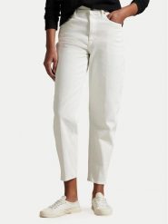 Polo Ralph Lauren Jeansy 211969399001 Biały Tapered Fit. Białe jeansy damskie Polo Ralph Lauren, bez wzorów, z bawełny. Za 989.99 zł.