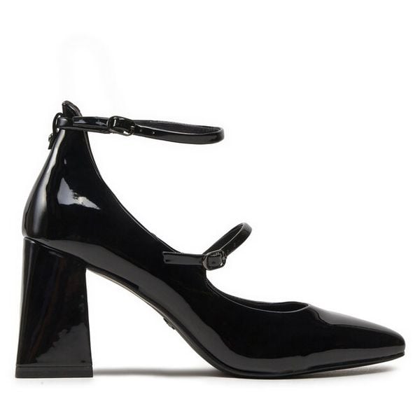 Czółenka Tamaris. Czarne czółenka damskie Tamaris, bez wzorów, bez obcasa, bez zapięcia. Za 229.99 zł.