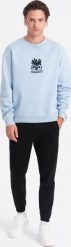 Ombre Spodnie męskie dresowe CARROT ze strukturalnej dzianiny - czarne V8 OM-PASK-0143 XXL. Czarne spodnie sportowe męskie Ombre, m, bez wzorów, z dresówki. Za 59.99 zł.