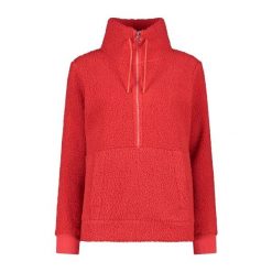 Kobieca bluza półzipowana CMP. Czerwone bluzy damskie CMP, l, bez wzorów, bez ramiączek, bez kaptura. Za 317.70 zł.