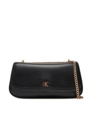 Calvin Klein Torebka Ck Convertible Chain Small Bag LV04F3172G Czarny. Czarne torebki do ręki damskie Calvin Klein, bez wzorów, ze skóry, bez dodatków. Za 369.99 zł.