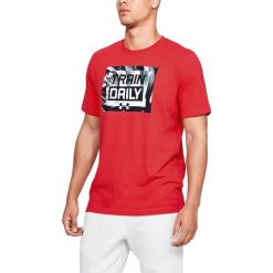 Under Armour Koszulka Czerwony. Czerwone t-shirty męskie Under Armour, xxl, bez wzorów, z bawełny, bez kołnierzyka, bez ramiączek. Za 137.95 zł.