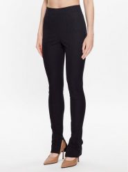 Calvin Klein Spodnie materiałowe K20K205859 Czarny Skinny Fit. Czarne spodnie materiałowe damskie Calvin Klein, bez wzorów, z bawełny. Za 749.99 zł.