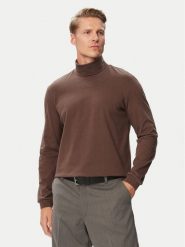 HUGO Golf Daporollo 50547372 Brązowy Regular Fit. Brązowe swetry męskie Hugo, m, bez wzorów, z bawełny, bez kołnierzyka, bez ramiączek. Za 399.99 zł.