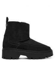 Tommy Hilfiger Śniegowce Real Shearling Pullon FW0FW08997 Czarny. Czarne śniegowce damskie Tommy Hilfiger, ze skóry, bez zapięcia. Za 899.99 zł.