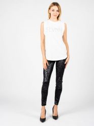 Silvian Heach Legginsy "Satarmi" | CVA22163LE | Kobieta | Czarny. Czarne legginsy damskie Silvian Heach, bez wzorów, z elastanu. W wyprzedaży za 219.00 zł.