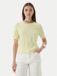 Patrizia Pepe T-Shirt 2M4542/J419-Y841 Żółty Regular Fit. Żółte t-shirty damskie Patrizia Pepe, m, bez wzorów, z bawełny, bez kołnierzyka, bez ramiączek. Za 679.99 zł.