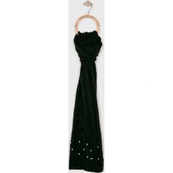 Guess Jeans - Szalik. Czarne szaliki damskie Guess Jeans, z aplikacjami, z dzianiny. W wyprzedaży za 159.90 zł.