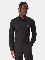 HUGO Koszula Emero 50555786 Czarny Regular Fit. Czarne koszule męskie Hugo, l, bez wzorów, z bawełny, bez kołnierzyka, bez ramiączek. Za 499.99 zł.