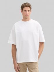 Męska Koszulka Tom Tailor Oversized T-shirt White 1035912 20000. Białe t-shirty męskie Tom Tailor, l, bez wzorów, bez kołnierzyka, bez ramiączek. Za 69.99 zł.