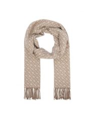 BOSS Szalik Zesy 50549852 Beżowy. Brązowe rękawiczki damskie Boss, bez wzorów, z wełny. Za 429.99 zł.