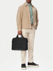 GINO ROSSI Torba na laptopa C-GIN-K-011-CCC-06 Czarny. Czarne torby na laptopa damskie Gino Rossi, bez wzorów, z materiału. Za 229.99 zł.