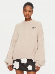ROTATE Sweter 1133772313 Beżowy Regular Fit. Brązowe swetry nierozpinane damskie ROTATE, l, bez wzorów, z syntetyku, bez kołnierzyka, bez ramiączek. Za 589.99 zł.