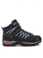 CMP Trekkingi Rigel Mid Wmn Wp 3Q12946 Granatowy. Niebieskie obuwie sportowe damskie CMP, ze skóry, bez zapięcia. Za 339.99 zł.