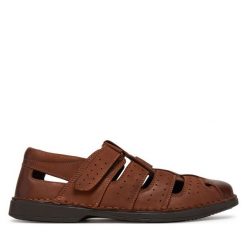 Sandały Go Soft. Brązowe sandały męskie GO SOFT, bez wzorów, bez zapięcia. Za 199.99 zł.