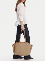 GINO ROSSI Torebka C-LDA8548 Beżowy. Brązowe shopperki damskie Gino Rossi, bez wzorów, z materiału, bez dodatków. Za 279.99 zł.