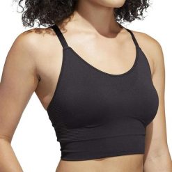Biustonosz sportowy damski Adidas Seamless. Czarne bielizna sportowa damska Adidas, xs, bez wzorów. Za 102.00 zł.
