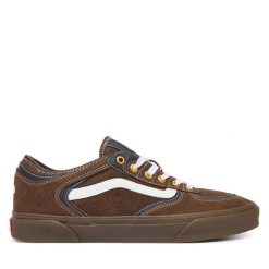 Tenisówki Vans. Brązowe trampki męskie Vans, bez wzorów, bez zapięcia. Za 399.99 zł.