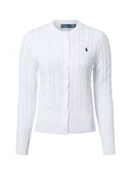 Polo Ralph Lauren Kardigan Kobiety Bawełna biały, L. Białe kardigany damskie Polo Ralph Lauren, l, bez wzorów, z bawełny, eleganckie, bez kołnierzyka. Za 1,099.95 zł.