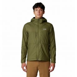 Kurtka turystyczna Mountain Hardwear Kor AirShell™. Zielone kurtki męskie MOUNTAIN HARDWEAR, l, bez wzorów, z materiału, bez kaptura. Za 757.10 zł.